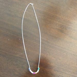 CZ Colored Stone Necklace